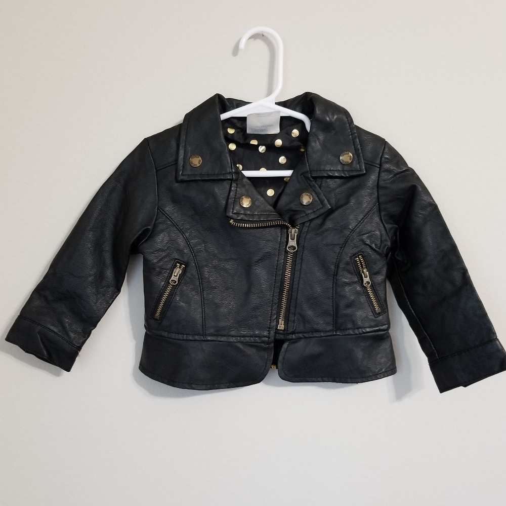 baby faux leather jacket